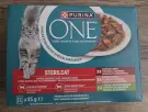 Purina ONE Sterilcat s hovězím a mrkví, s lososem a mrkví a s krůtou a zelenými fazolkami, pro kastrované, kapsičky, 12× 85 g