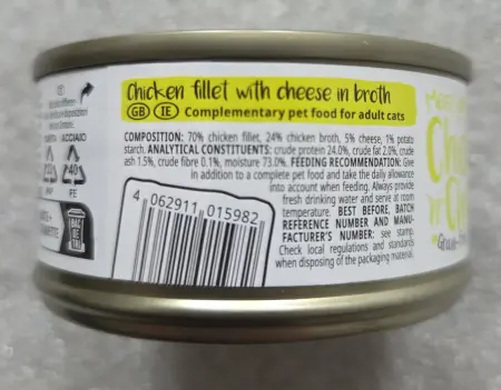 Greenwoods Delight Chicken & Cheese, kuřecí filet se sýrem ve vývaru, konzerva, 70 g