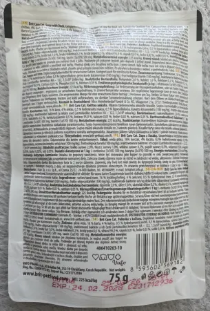 Brit Care Cat Soup with Duck, kachní polévka, kapsička, 75 g
