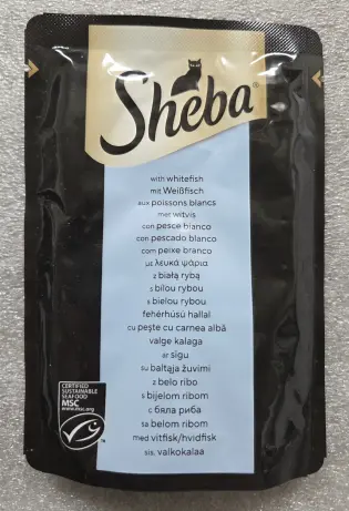 Sheba s bílou rybou, kapsička, 85 g