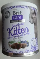 Brit Care Cat Snack Superfruits Kitten Chicken, Coconut, Blueberry, kuřecí s kokosem a borůvkou pro koťata, pamlsek, 100 g