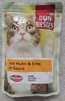 Dein Bestes mit Huhn & Ente in Sauce, kuřecí a kachní v omáčce, kapsička, 100 g