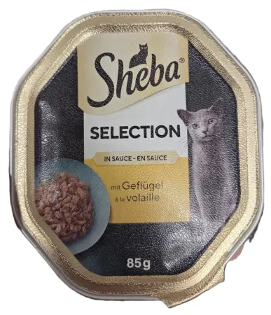 Sheba Selection in Sauce mit Geflügel, drůbeží v omáčce, vanička, 85 g