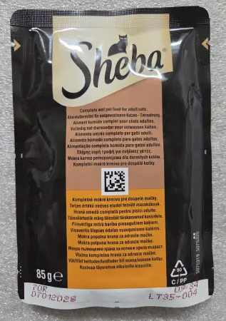 Sheba s kachním a krůtím, kapsička, 85 g
