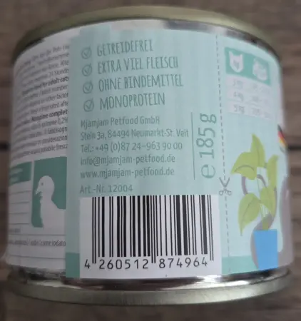 MjAMjAM Blanchierte Pute mit leckeren Möhrchen an Soße, blanšírovaná krůta s mrkví v omáčce, konzerva, 185 g