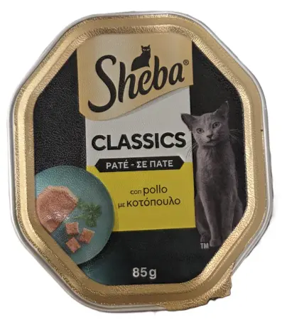Sheba Classics Paté con pollo, kuřecí paštika, vanička, 85 g