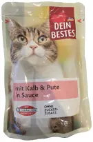 Dein Bestes mit Kalb & Pute in Sauce, telecí a krůtí v omáčce, kapsička, 100 g